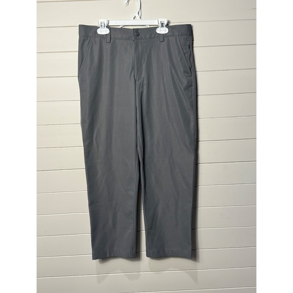 New! Lands' End Boys Size 14 Husky Gray Straight Leg Tech Pants Adjustable Waist - Picture 3 of 6